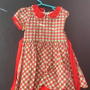 Olive Mae checkered pattern dress.